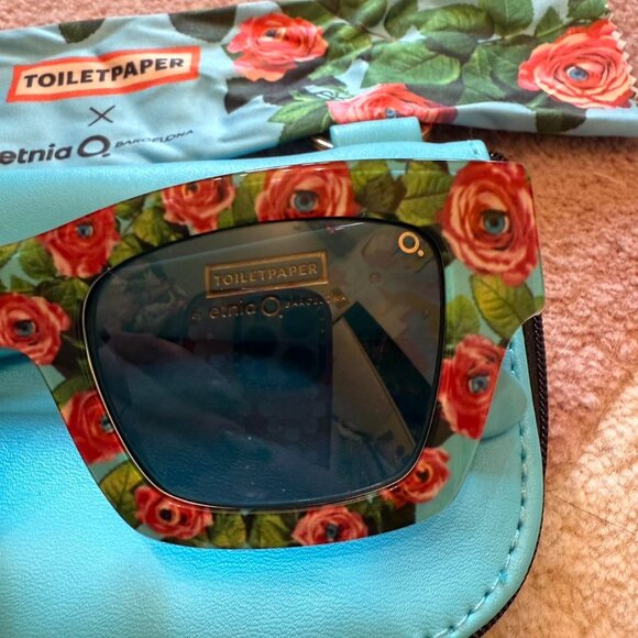 Etnia Barcelona x toilet paper rare flower sunglasses Retro round sunglasses - Picture 6 of 8